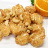 Honey Mayo Crispy Shrimp · Jumbo shrimp in a chef's special honey mayo sauce with cashews.