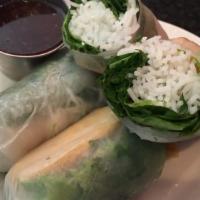 Tofu Spring'In Rolls · Deep fried tofu wrapped with vermicelli rice noodles, cilantro, leaf lettuce rolled in moist...