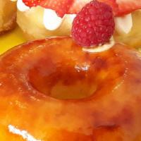 Creme Brulee · Toasted Crispy Glazed donut with bavarian filling