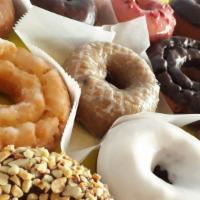 1 Dz All Cake Donuts · Mix may contain cakes in flavors of plain, blueberry, glazed, chocolate glazed, maple glazed...