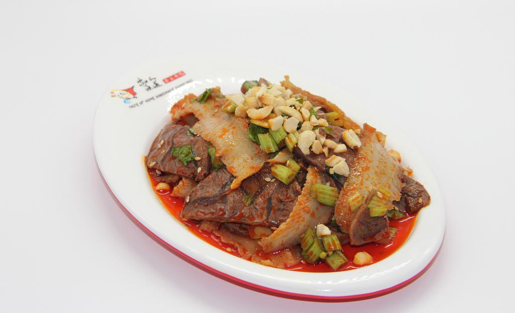 Sliced Beef & Beef Tripe In Chili Oil · Select the best parts of beef shank over four lbs and premium honeycomb tripe, marinated with an exclusive secret recipe for more than  12 hours.