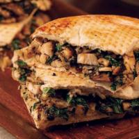 Chicken Portabella Sandwich · Grilled chicken, sautéed fresh spinach, portobello mushrooms, Sicilian extra-virgin olive oi...