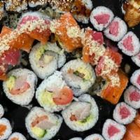 Sushi Probadita · Fresh selection of nigiri: octopus, salmon, tuna, yellowtail and shrimp. Pick from cali, phi...