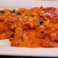 Cheese Ravioli · Tossed with your choice of sauce: Mario’s signature tomato cream, marinara or meat sauce. Ad...