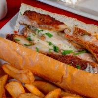 Chicken Parmesan Sub · Breaded chicken breast, marinara and provolone cheese baked to a golden brown