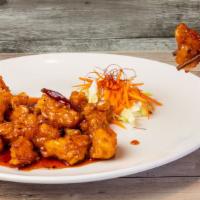 General Tso'S Chicken · Hot and spicy. Fried crispy chicken with chef special General Tso's sauce.