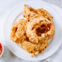 Homemade Onion Rings · Homemade old Fashioned Beer Battered onion rings.