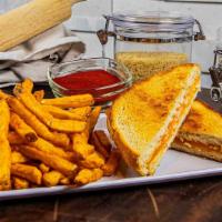 Grilled Cheese · Kids meals (excluding pizzas) served with seasoned fries sweet potatoes fries or chips and s...