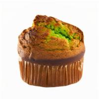 Pistachio Muffin · 690 calories.