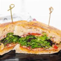 The Italian Sandwich · Hardwood Smoked Ham, Pepperoni and Italian Cheese Blend with Tomato, Grated Parmesan, Lettuc...