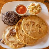 Pupusa Plate · 3 pupusas of your choice, served with 