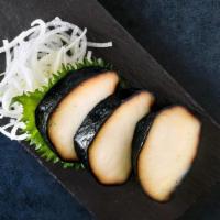 *Black Tuna Sashimi · squid ink and soy cured escolar (sashimi only). hawaii, deep set longline