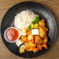 Sweet & Sour · This specialty plate is made with bell peppers, carrots, onions, pineapples, and wok inn's s...