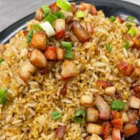 Fried Rice · Made with your choice of meat, onion, egg, scallions and rice. Choose from: chicken, pork, a...