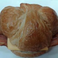 Bacon, Cheese & Egg Butter Croissant · 