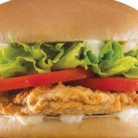 Dude® Sandwich · Classic fried steak topped with crisp lettuce, ripe tomatoes and salad dressing on a toasted...