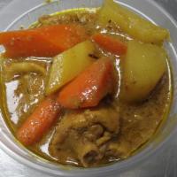 Curry Chicken Meal · A hearty meal prepared with natural chicken, carrots, potatoes, curry, coconut milk, thyme, ...