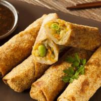 Purple Dragon Vietnamese Egg Rolls With Chicken · Purple dragon offers three golden fried Vietnamese style eggrolls served with lettuce, carro...