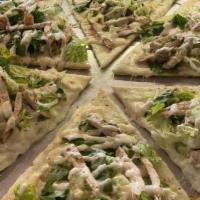 Chicken Ceasar Pizza · Add Chicken for an additional charge. (No Tomato Sauce).