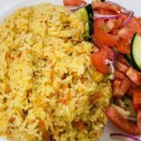 Palov Vegetarian · Gluten-free, vegetarian, authentic Uzbek national dish:  rice,  carrot, onion, chickpeas. Se...