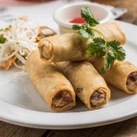 Fried Spring  Roll · 4 fried egg rolls with cabbage, carrot, and clear noodles