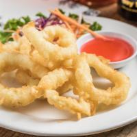 Calamari · Deep fried calamari served with sweet and sour sauce