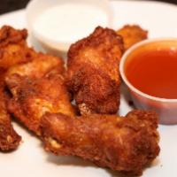 Buffalo Wings · Choose either buffalo or honey barbecue sauce served with a side of ranch.