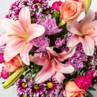 Better Together Bouquet · Favorite arrangement for several reasons. This arrangement is made of pinks, oranges, and la...
