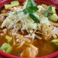 Sopa De Tortilla - Lrg · A hearty Mexico city style tortilla soup with fresh carrots, zucchini, yellow squash, and to...