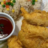 4 Chicken Strips & Rice Only · 4 piece Chicken Strips, Rice, 1 Sauce