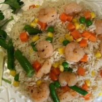 Shrimp Fried Rice Only · Fried Rice with Shrimp and Vegetables, Eggroll