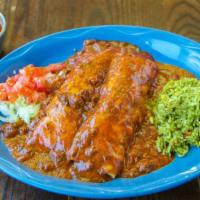Traditional Enchiladas · Ranchera Chicken or Cheese (Served with Rice and Beans)