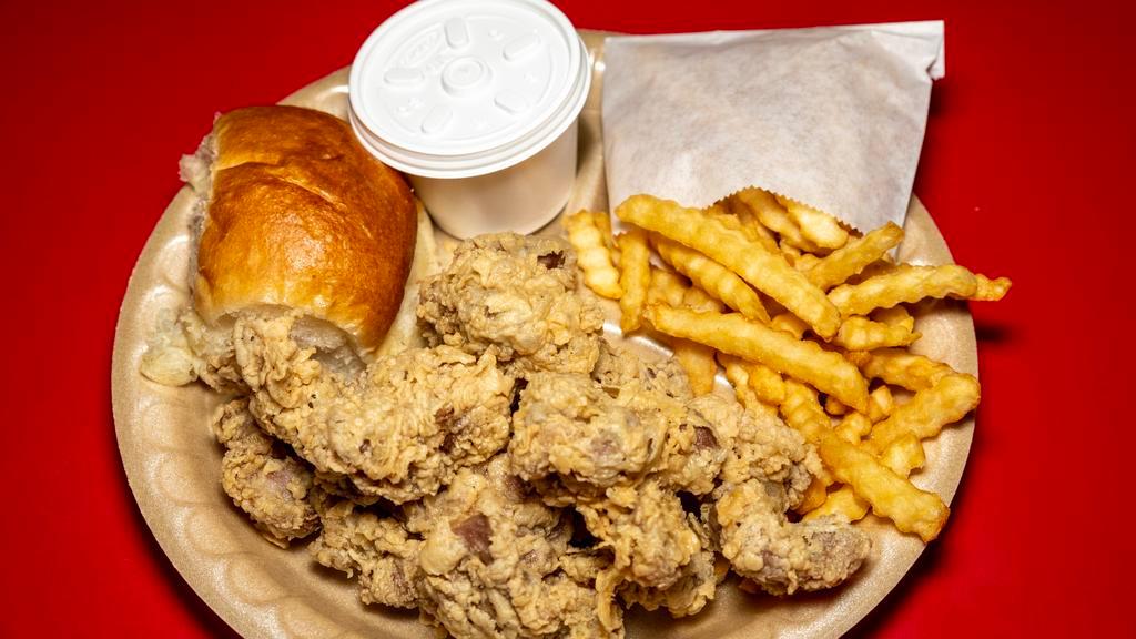 #3. 8 Livers Or Gizzards Value Meal · Side, gravy, roll, large drink.