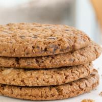 Oatmeal Chocolate Chip Cookie · Made with butter, daily in our commissary