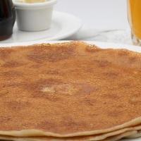 49Er Flap Jacks Pancake · Plate sized, thin, and tender.