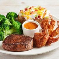Sirloin & Coconut Shrimp · Our signature center-cut sirloin with Gold Coast Coconut Shrimp. Served with two freshly mad...