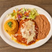 Chile Relleno Plate · Stuffed with Monterey Jack cheese or ground beef (poblano pepper)