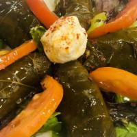 Dolma · Grape leaves stuffed with rice & spices.