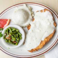 Chicken Fried Chicken · Includes two eggs any style.