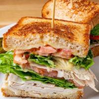 Times Square #7 · Grilled turkey breast, Swiss cheese, lettuce, and tomatoes with honey mustard. Recommended o...