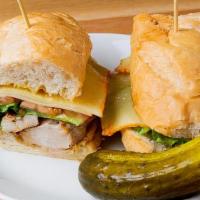 Chicken Hero #17 · Grilled chicken breast, lettuce, tomatoes, muenster cheese, and honey mustard. Recommended o...