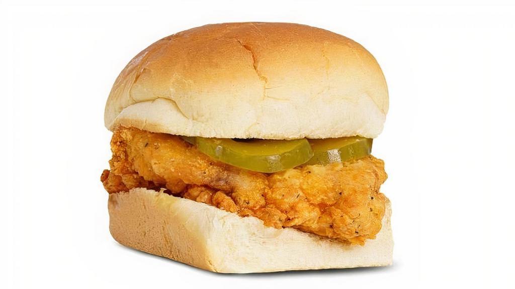 1 Mini · Our minis include a piece of crispy chicken flavored with your favorite sauce, topped with pickles inside of a garlic buttered slider bun.