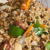 African Style Chicken Fried Rice  · Stir fried rice.