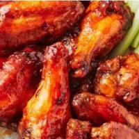 10 Chicken Wings Only  · Choose bbq , lemon pepper or Buffalo sauce
