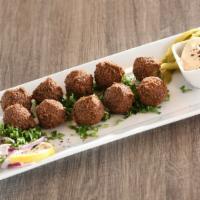 Falafel Plate · 10 golden chickpea fritters served with hummus