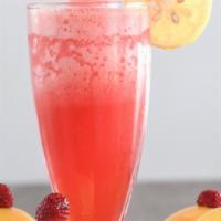 Strawberry Lemonade · Freshly squeezed lemonade with a splash of strawberries