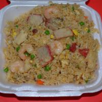 Young Chow Fried Rice · ( Shrimp, Chicken and BBQ Pork )