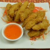 Fried Calamari · Deep fried tempura calamari served with sweet and sour sauce.