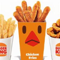 Snackables · (1) 9 Pc. Chicken Fries, 1 Small Onion Rings, 1 Small Fries