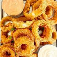 Onion Rings · Vegetarian, gluten free. Deep fried onion rings battered with homemade Nepali style batter a...